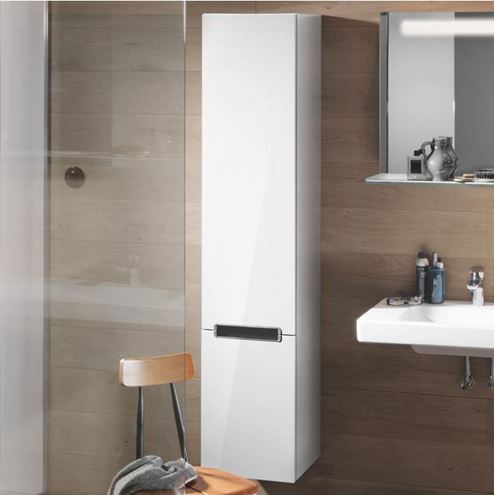 VILLEROY & BOCH SUBWAY 2.0 vysoká skříňka 35x37x165 cm, panty vpravo, Glossy Grey A71010FP Obrázek - fotka