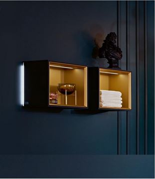 VILLEROY & BOCH FINION police, s osvětlením, nástěnná, gold/black matt lacquer G580HFPD Obrázek - fotka