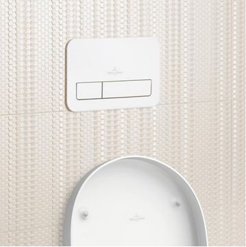 VILLEROY & BOCH VICONNECT 200S ovládací tlačítko pro dvě splachování, plast, lesklá bílá 92249068 Obrázek - fotka