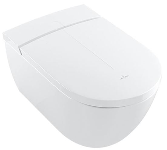 VILLEROY & BOCH VICLEAN sprchovací WC s bidetovým sedátkem, SoftClosing, DirectFlush, CeramicPlus, alpská bílá V0E100R1 Obrázek - Hlavní obrázek