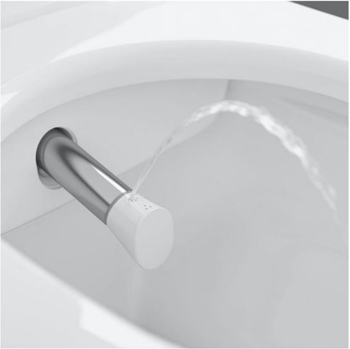 VILLEROY & BOCH VICLEAN sprchovací WC s bidetovým sedátkem, SoftClosing, DirectFlush, CeramicPlus, alpská bílá V0E100R1 Obrázek - fotka