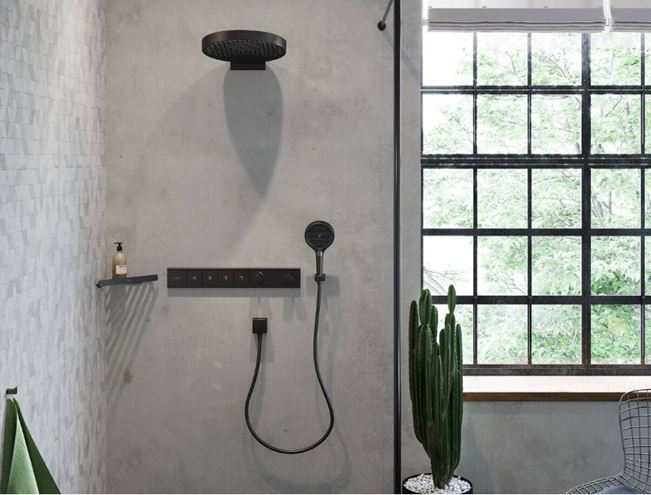 HANSGROHE RAINFINITY 360 3JET horní sprcha pr. 360 mm, 3 proudy, s ramenem, matná černá 26234670 Obrázek - fotka