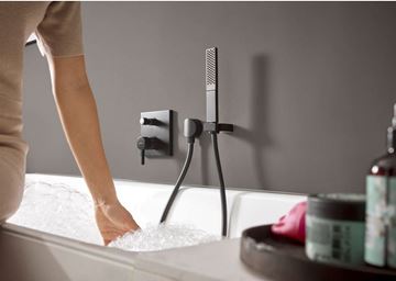 HANSGROHE RAINFINITY 1JET ruční sprcha 100x38 mm, kartáčovaný černý chrom 26866340 Obrázek - fotka