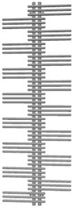 ZEHNDER YUCCA designový radiátor 1340/600, jednořadý, připojení shora/zdola, chrom