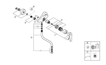 GROHE EUROSMART dřezová nástěnná baterie, chrom 31391003 Obrázek - fotka