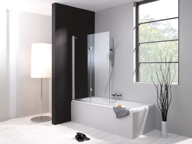 HÜPPE DESIGN PURE vanová zástěna 1000x1500 mm, levá, skládací, stříbrná lesklá/sklo čiré 8P2301.092.322 Obrázek - fotka