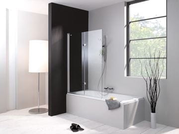 HÜPPE DESIGN PURE vanová zástěna 1000x1500 mm, levá, skládací, stříbrná lesklá/sklo čiré 8P2301.092.322 Obrázek - fotka
