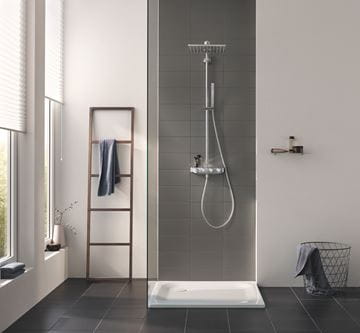 GROHE EUPHORIA SMARTCONTROL SYSTEM 310 CUBE DUO sprchový set s termostatickou baterií, horní sprcha se 2 proudy, ruční sprcha, tyč, hadice, chrom 26508000 Obrázek - fotka