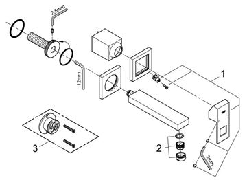 GROHE EUROCUBE umyvadlová podomítková baterie, chrom 19895000 Obrázek - fotka