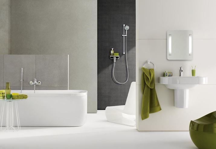 GROHE EUPHORIA COSMOPOLITAN STICK sprchová souprava 4-dílná, ruční sprcha 216 mm, tyč, hadice, mýdlenka, Water Saving, chrom 27368000 Obrázek - fotka