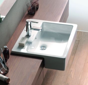 DURAVIT VERO umyvadlo 55 cm, s otvorem pro baterii a přepadem 0314550000 Obrázek - fotka