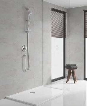 GROHE EUPHORIA 110 DUO sprchová souprava 4-dílná, ruční sprcha pr. 110 mm, 2 proudy, tyč, hadice, polička, chrom 27230001 Obrázek - fotka