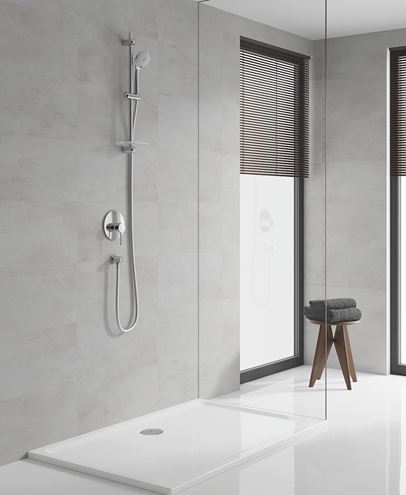 GROHE EUPHORIA 110 DUO sprchová souprava 4-dílná, ruční sprcha pr. 110 mm, 2 proudy, tyč, hadice, polička, chrom 27230001 Obrázek - fotka