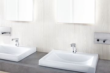 GROHE EUROSMART COSMOPOLITAN E umyvadlová senzorová baterie s regulací teploty, napájení z baterie, Water Saving, chrom 36327001 Obrázek - fotka