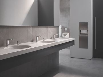 GROHE EUROSMART COSMOPOLITAN E umyvadlová senzorová baterie s regulací teploty, napájení z baterie, Water Saving, chrom 36327001 Obrázek - fotka