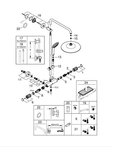 GROHE EUPHORIA SYSTEM 260 sprchový set s termostatickou baterií, horní sprcha, ruční sprcha se 3 proudy, tyč, hadice, chrom 27615002 Obrázek - fotka