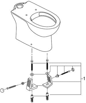 GROHE BAU CERAMIC WC kombi mísa, Rimless splachování, spodní odpad, alpská bílá 39429000 Obrázek - fotka