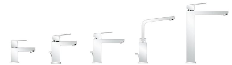 GROHE EUROCUBE umyvadlová stojánková baterie, s odtokovou soupravou, chrom 2312700E Obrázek - fotka
