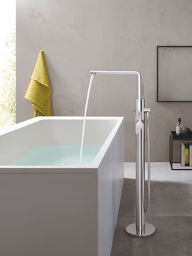 GROHE LINEARE vanová baterie na podlahu, s přepínačem, se sprchovou soupravou, chrom 23792001 Obrázek - fotka