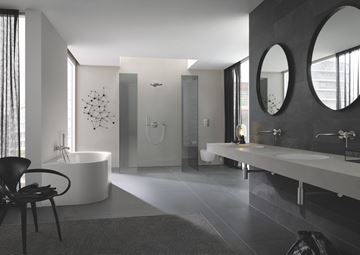 GROHE ESSENCE NEW vanová nástěnná baterie, s přepínačem, supersteel 33624DC1 Obrázek - fotka