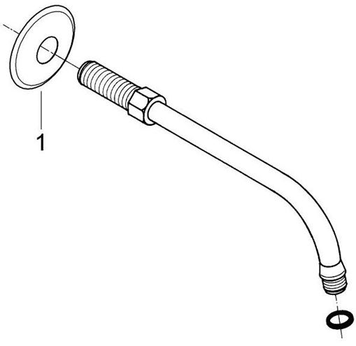 GROHE RELEXA sprchové rameno 218 mm, nástěnné, chrom 27406000 Obrázek - fotka