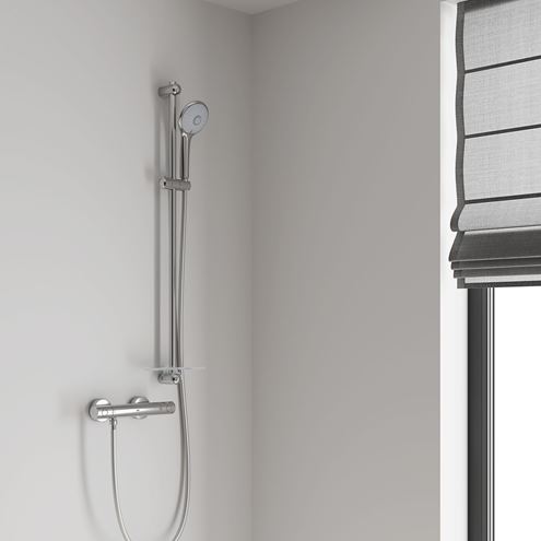 GROHE EUPHORIA 110 MASSAGE sprchová souprava 4-dílná, ruční sprcha pr. 110 mm, 3 proudy, tyč, hadice, polička, chrom 27226001 Obrázek - fotka