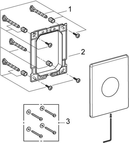 GROHE SKATE ovládací tlačítko splachování, Start/Stop, ocel, kartáčovaný nerez 38672SD0 Obrázek - fotka