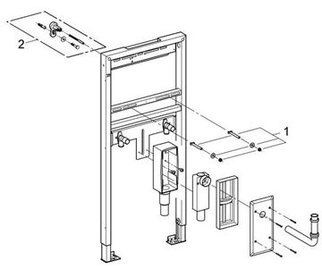 GROHE RAPID SL montážní rám pro umyvadlo a baterii 113 cm, se sifonem 38625001 Obrázek - fotka
