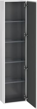 DURAVIT L-CUBE vysoká skříňka 40x24,3x176 cm, 1 dvířka, panty vpravo, Push-open, lesklá bílá LC1170R2222 Obrázek - fotka