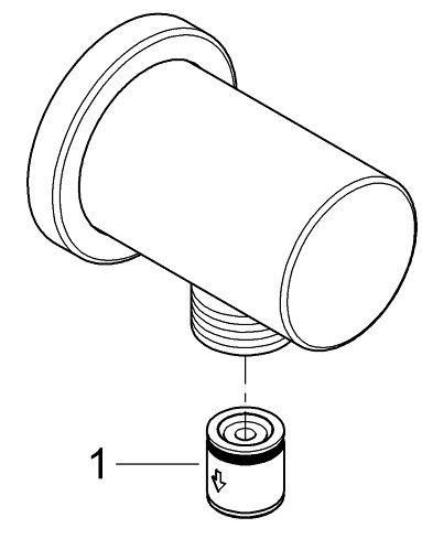 GROHE RAINSHOWER nástěnné kolínko, hard graphite 27057A00 Obrázek - fotka