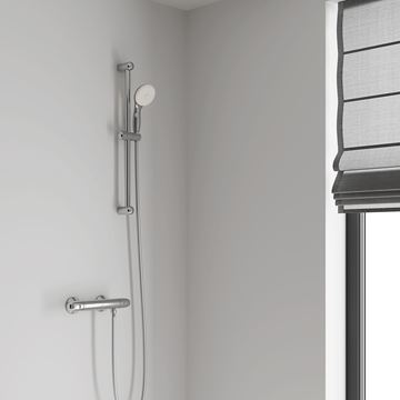 GROHE NEW TEMPESTA 100 sprchová souprava 3-dílná, ruční sprcha pr. 100 mm, 3 proudy, tyč a hadice, chrom 27794001 Obrázek - fotka