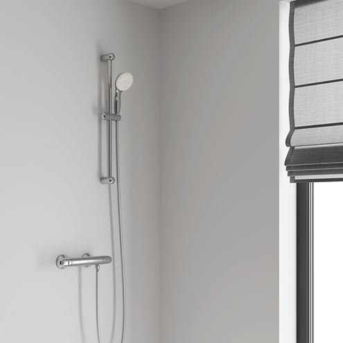 GROHE NEW TEMPESTA 100 sprchová souprava 3-dílná, ruční sprcha pr. 100 mm, 3 proudy, tyč a hadice, chrom 27794001 Obrázek - fotka