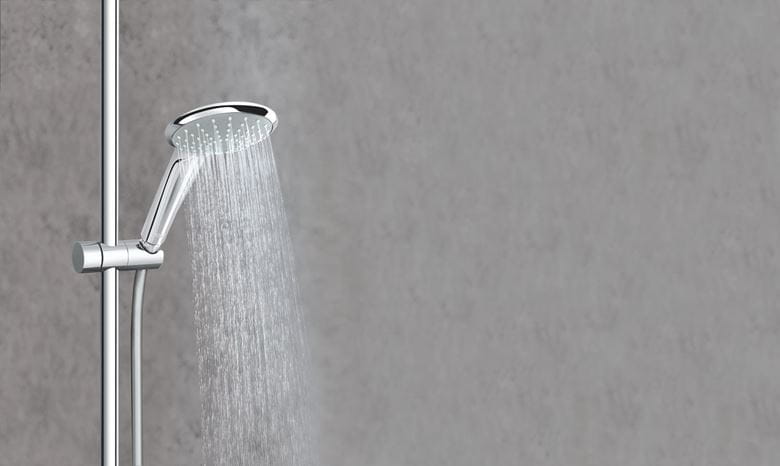 GROHE EUPHORIA 110 MONO sprchová souprava 4-dílná, ruční sprcha pr. 110 mm, tyč, hadice, polička, chrom 27267001 Obrázek - fotka