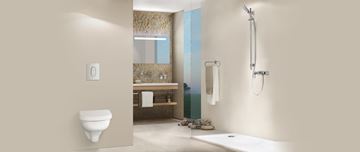 GROHE ARENA COSMOPOLITAN ovládací tlačítko pro dvě splachování, plast, matný chrom 38844P00 Obrázek - fotka