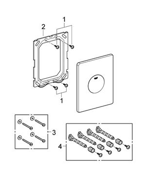 GROHE SKATE ovládací tlačítko splachování, Start/Stop, plast, chrom 38573000 Obrázek - fotka