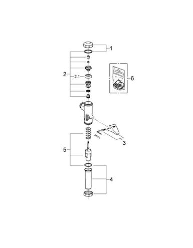 GROHE RELEXA nástěnný tlakový splachovač WC DN20 37141000 Obrázek - fotka