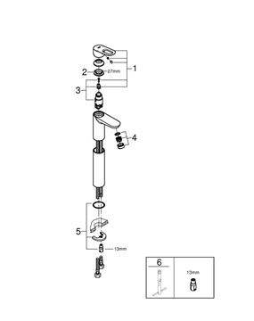 GROHE BAULOOP umyvadlová stojánková baterie, chrom 23764000 Obrázek - fotka