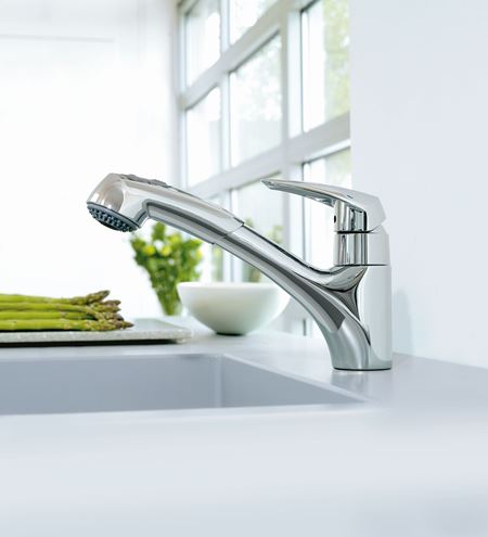 GROHE EURODISC dřezová baterie, s vytahovací sprškou, chrom 32257001 Obrázek - fotka