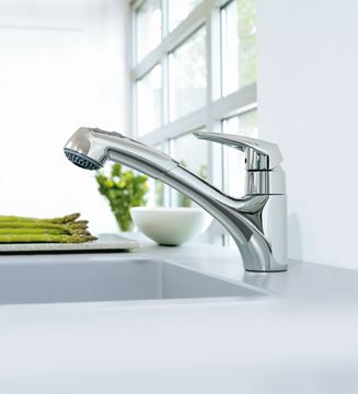 GROHE EURODISC dřezová baterie, s vytahovací sprškou, chrom 32257001 Obrázek - fotka