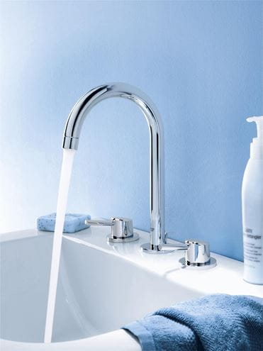 GROHE CONCETTO umyvadlová stojánková baterie, 3-otvorová, s odtokovou soupravou, chrom 20216001 Obrázek - fotka