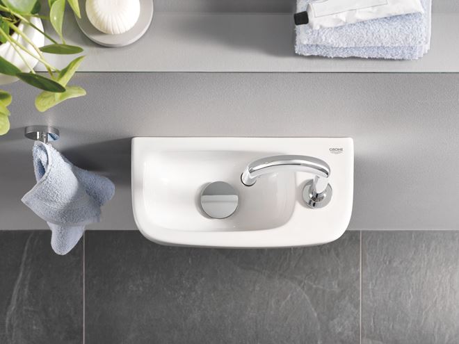 GROHE EURO CERAMIC umývátko 37 cm, s otvorem pro baterii, bez přepadu 39327000 Obrázek - fotka