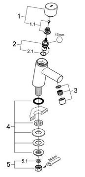 GROHE CONCETTO umyvadlová stojánková baterie pro jednu vodu, chrom 32207001 Obrázek - fotka