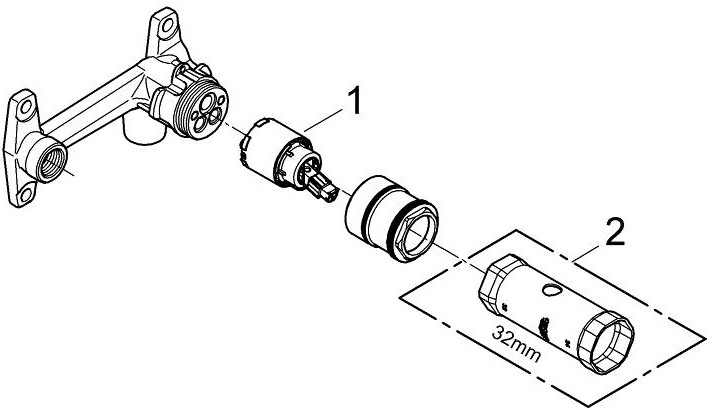 GROHE podomítkové těleso DN15 23200000 Obrázek - fotka