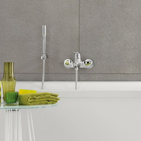 GROHE EUROSMART COSMOPOLITAN vanová nástěnná baterie, s přepínačem, se sprchovou soupravou, chrom 32832000 Obrázek - fotka