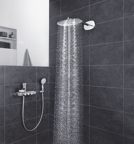 GROHE RAINSHOWER SMARTCONTROL DUO 360 sprchový set s termostatickou baterií, horní sprcha, ruční sprcha se 2 proudy, hadice, držák, chrom 26443000 Obrázek - fotka