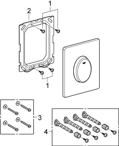 GROHE SKATE AIR ovládací tlačítko splachování, Start/Stop, plast, chrom 38564000 Obrázek - fotka