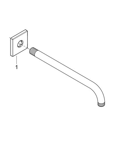 GROHE RAINSHOWER sprchové rameno 286 mm, nástěnné, chrom 27488000 Obrázek - fotka