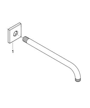 GROHE RAINSHOWER sprchové rameno 286 mm, nástěnné, chrom 27488000 Obrázek - fotka