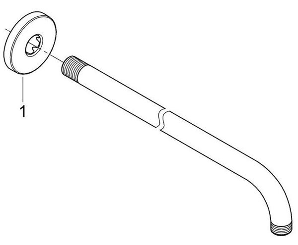 GROHE RELEXA sprchové rameno 380 mm, nástěnné, chrom 28361000 Obrázek - fotka