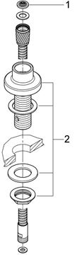 GROHE průchodka výsuvné sprchy, chrom 27151000 Obrázek - fotka